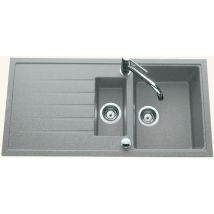 EWI - vier granit gris icauna 1 bac 1/2 - 1 égouttoir