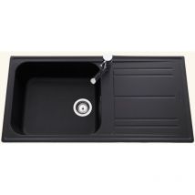 EWI - vier granit noir holiday 1 grand bac - 1 égouttoir