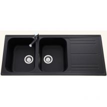 EWI - vier granit noir holiday 2 bacs 1 égouttoir