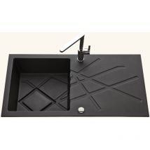 Kümbad - vier granit noir curuba 1 bac - 1 égouttoir