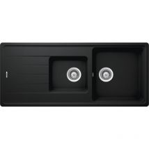 Vier granit noir Schock element 2 bacs 1 égouttoir