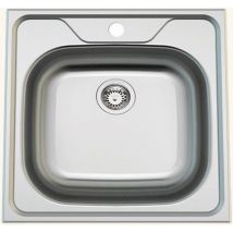 EWI - vier inox opale 1 bac carré 480