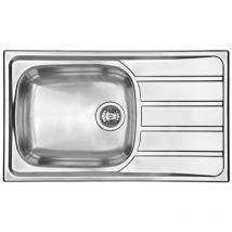 JS - vier de cuisine Inox mini-structure Montebello avec grand bac - l 860 x l 500 x p 160 mm - sous-meuble de 60 cm - Aquatop