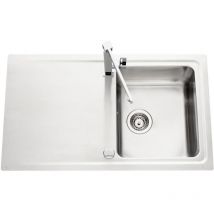 JS - vier de cuisine Inox lisse stromboli - l 870 x l 510 x p 195 mm - sous-meuble de 50 cm