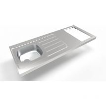 Spüle Set 140x60, mit Ausschnitt für Domino (nicht mitgeliefert)