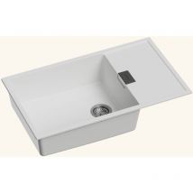 Kümbad - vier enzo granit blanc 1 bac xl 1 petit égouttoir