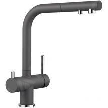 Fontas s ii - Robinetterie d'évier avec douchette extractible et fonction filtrante, gris pierre 525207 - Blanco