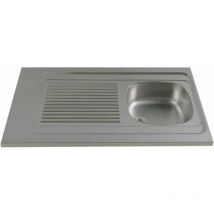 Moderna - vier à poser Lavelli inox 18/10 lisse 1 cuve 1 égouttoir - 900x600mm