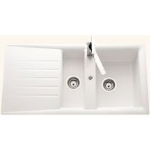 EWI - vier résine blanc emeraude 1 bac 1/2 - 1 égouttoir