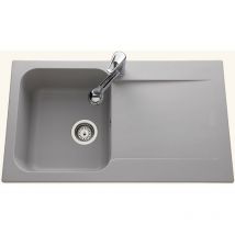 EWI - vier résine gris clair ziggy 1 bac 1 égouttoir