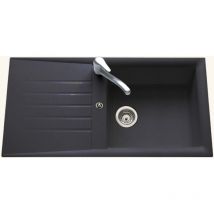 EWI - vier résine noir emeraude 1 grand bac 1 égouttoir