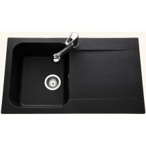 EWI - vier résine noir moucheté ziggy 1 bac 1 égouttoir