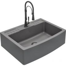 Chambord - vier timbre d'office granit gris foca 1 bac - sans trop plein