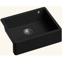 Évier timbre d'office sous-plan Kümbad SWAN granit noir 1 bac