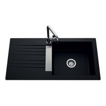 Js Schock - Evier trevise - 1 grand bac et 1 égouttoir - Décor : Noir - schock