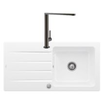 Villeroy&boch - Evier villeroy et boch Architectura 60 vidage auto + Robinet de cuisine Finera Anthracite