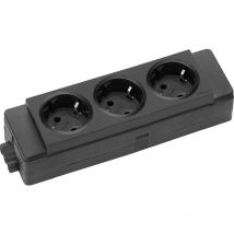 Evoline - 159909133000 Steckdosenleiste Schwarz ohne Stecker 1 St.