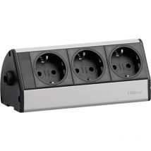 Evoline - 93000403 Steckdosenleiste Schwarz, Silber Schutzkontakt 1 St.