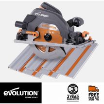 Evolution Power Tools - Evolution R185CCSX 185mm Circular Saw with 1020mm Track and tct Multi-Material Cutting Blade (230V)