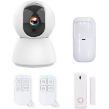 Evolutionsalarmsystem - Kyf - 434mhz - Wifi - Ip Pt Kamera 4mp Mit Sirene + Bewegungs-/öffnungssensor + 2 Fernbedienungen