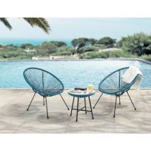 Evre - Goa Acapulco Styled Garden Furniture Set Bistro Patio Indoor Outdoor Teal