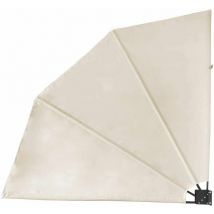 EVRE Manual Wall Mountable Awning Waterproof UV-Resistant Balcony Patio Privacy (Beige, 140x140cm)