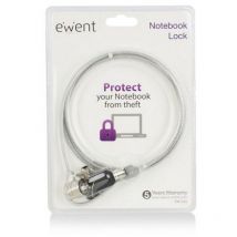 Ewent EW1242 cavo di sicurezza Nero, Acciaio inossidabile 1,5 m