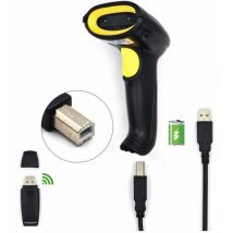 Ewent - Lector Códigos ean 1D Portátil Láser led Inalámbrico y alámbrico