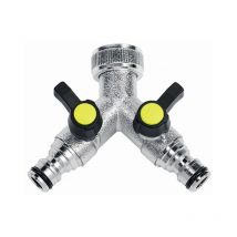 Ewuaqua 2-Wege-Ventil 73465C mit Schlauchverbindung, 3/4', verchromt