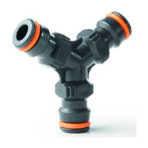 Ewuaqua Y-Stück 72046 3-Wege Verbinder aus Kunststoff, Gardena kompatibel