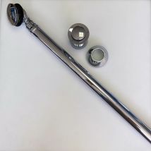 Bathstore - Ex Beck Touchstone Exposed Unslotted Bath Waste with Overflow Chrome