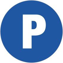 Ref. 67105E - 1 pannello rotondo Parcheggio privato - In polipropilene antiscivolo e resistente ai raggi uv - Diametro pannello : 30 cm - Colore :