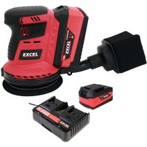 Excel - 18V 125mm Rotary Sander with 2 x 5.0Ah Battery & Charger:18V