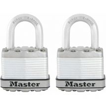 TBC - Excell Laminated Steel 45mm Padlock - 24mm Shackle - Keyed Alike x 2 MLKM1T