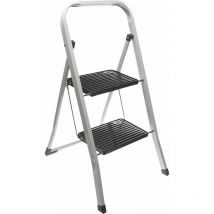 Excellent Houseware - Escabeau de cuisine pliable 2 marches Noir/Métal