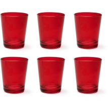 Excelsa Portofino Set 6 Bicchieri, Rosso, 30 Cl., Vetro Soffiato