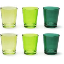 Portofino Set 6 Bicchieri, Scala di Verde, 30 Cl., Vetro Soffiato - Excelsa