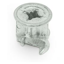 Excentrica 15-17,5 con borde espesor 25 zamak zincado int.12,5mm. diam.exterior 16,5mm.