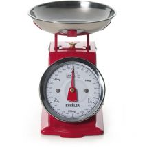 Vintage Bilancia Meccanica, Acciaio Inox, Rosso, Sensibilità: 3 kg/10 g, Inossidabile, Rossa - Excelsa