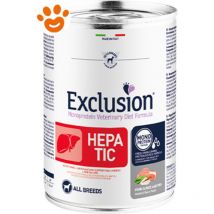 Veterinary diet Per Cani hepatic Maiale e Riso e piselli all breeds 400 gr - Exclusion