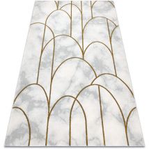Exclusive EMERALD Carpet 1016 glamour, stylish art deco, marble cream / gold beige 120x170 cm