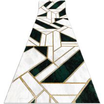 Exclusive emerald Runner 1015 glamour, stylish marble, geometric bottle green / gold 70 cm green 70x620 cm