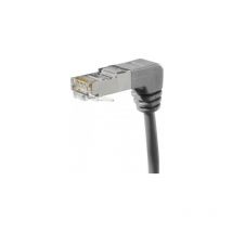 Cordon patch RJ45 f/utp CAT5e Coudé bas Gris - 3 m (854279) - Exertis Connect