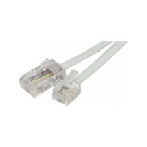 Cordon téléphonique RJ11 vers RJ45 Blanc - 7.00M (911746) - Exertis Connect