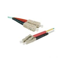 Jarretière duplex hd OM4 sc-upc/lc-upc aqua - 1 m (393261) - Exertis Connect