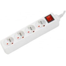Multiprise 4 prises blanche – 0,8 m – Nombre prise(s), Longueur, Puissance, Quantité par pack, Intensité courant – Exertis Connect