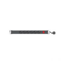 Exertis Connect - Multiprise rackable 19'' 6 prises avec interrupteur et voyant (808895)