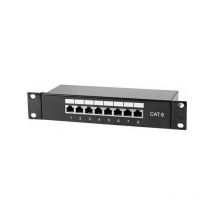 Exertis Connect - Panneau de brassage CAT6 8 ports 10'' noir (754720)