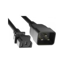 Rallonge secteur C20 / C13 noire - 2,0 m (808000) - Exertis Connect
