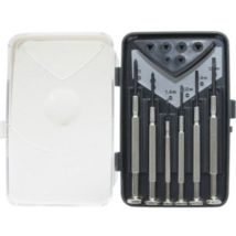 Tournevis à cliquet – 4 tournevis plats (1.4 mm, 2 mm, 2.4 mm, 3 mm) et 2 cruciformes (#0, #1) – EXERTIS CONNECT